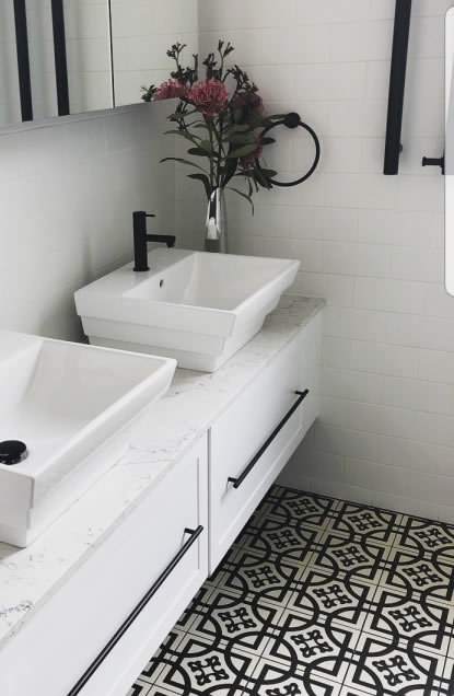 Art Deco Bathroom Design Sydney tiles
